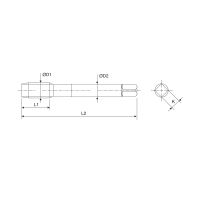 3/8" x 16TPI UNC Powder Metal Straight Flute TiAlN Coated Machine Tap for Cast Iron - K26/27UNC-TX Series (UFS) - 0