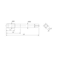 M12 x 1.25mm Metric Fine HSSE Straight Flute Machine Tap for Cast Iron - TE403 Series (YG-1) - 1