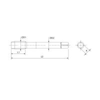 M12 x 1.25mm Metric Fine Powder Metal Straight Flute TiAlN Coated Machine Tap for Cast Iron - K27MF-TX Series (UFS) - 1