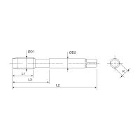 No.10 x 32TPI UNF HSSE Straight Flute Machine Tap for Cast Iron - TE454 Series (YG-1) - 2